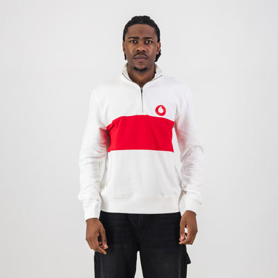 B2B Vodacom Quarter Zip Sweat White