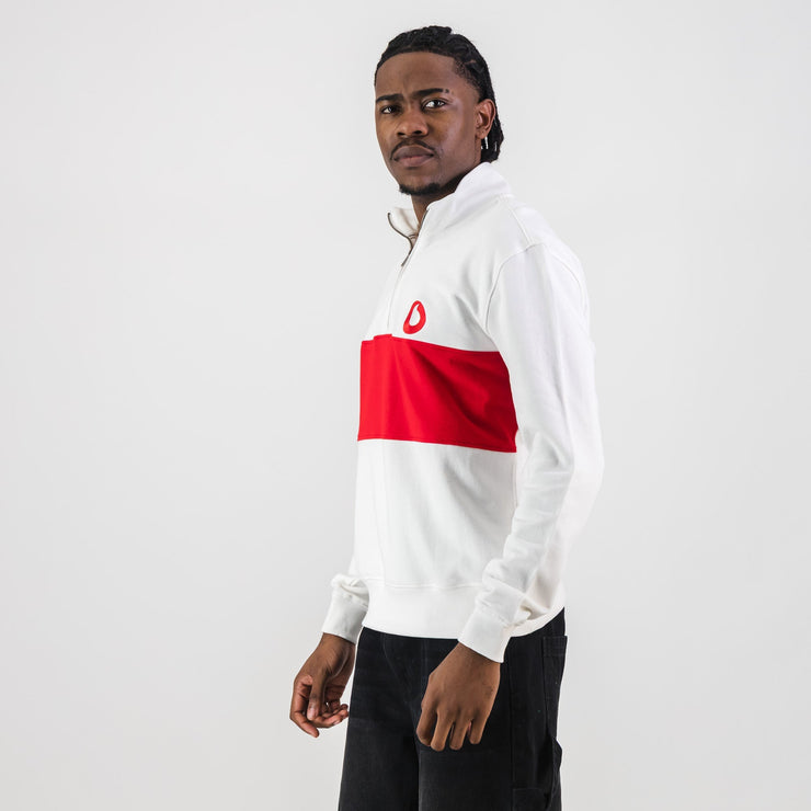 B2B Vodacom Quarter Zip Sweat White