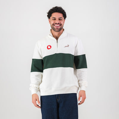 B2B Vodacom SB Classic Hoop Quarter Zip-Cloud Dancer