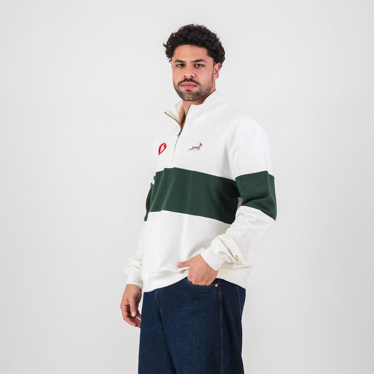 B2B Vodacom SB Classic Hoop Quarter Zip-Cloud Dancer
