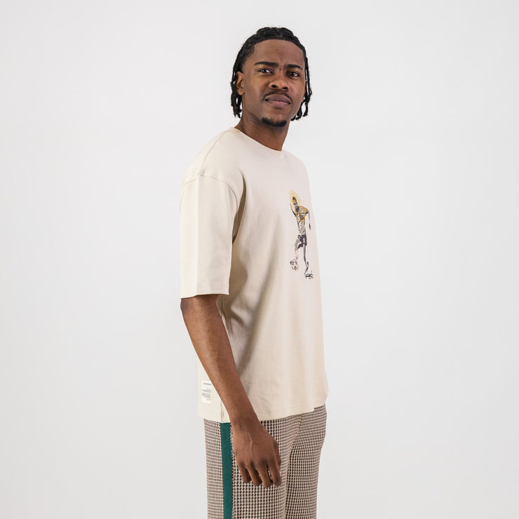 Doctor Khumalo Boxy Crew Tee-Ivory