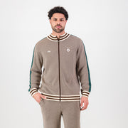 Doctor Khumalo Zip Through Knit Jersey-Ivory