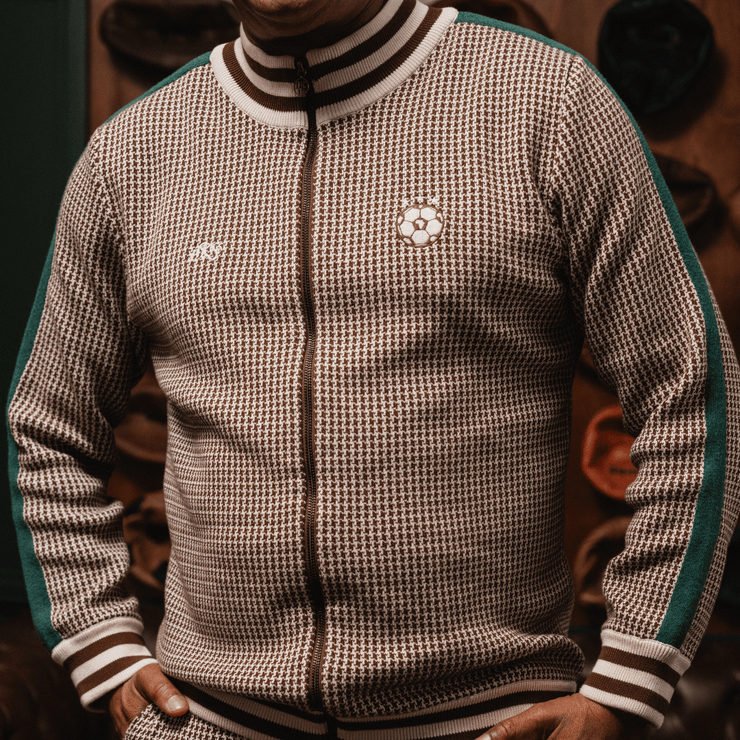 Doctor Khumalo Zip Through Knit Jersey-Ivory