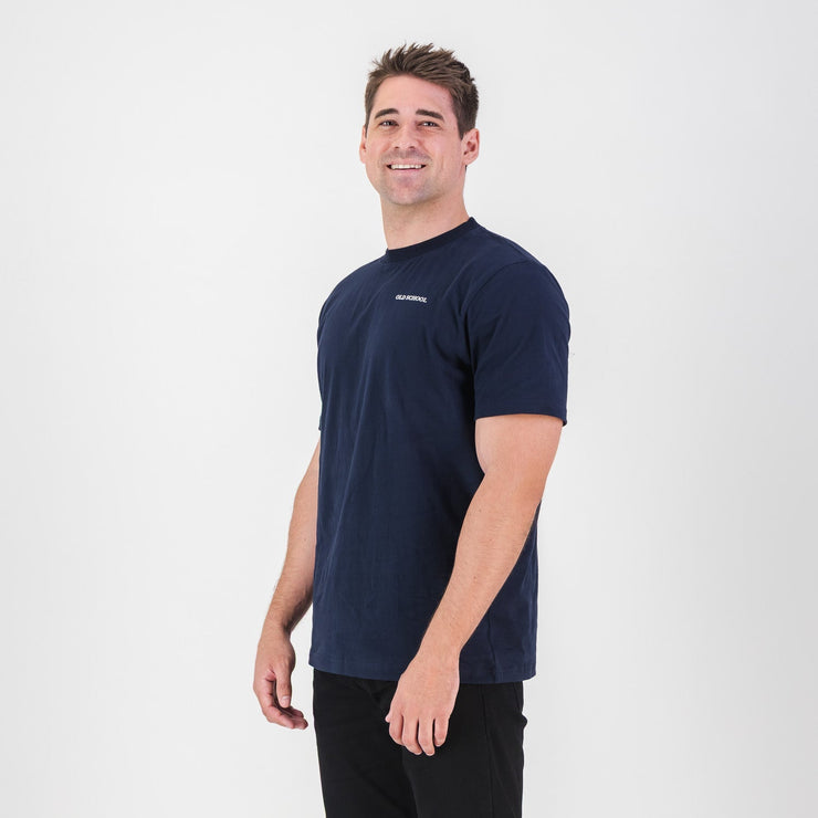 Old School HS Regular Crew Tee-Navy