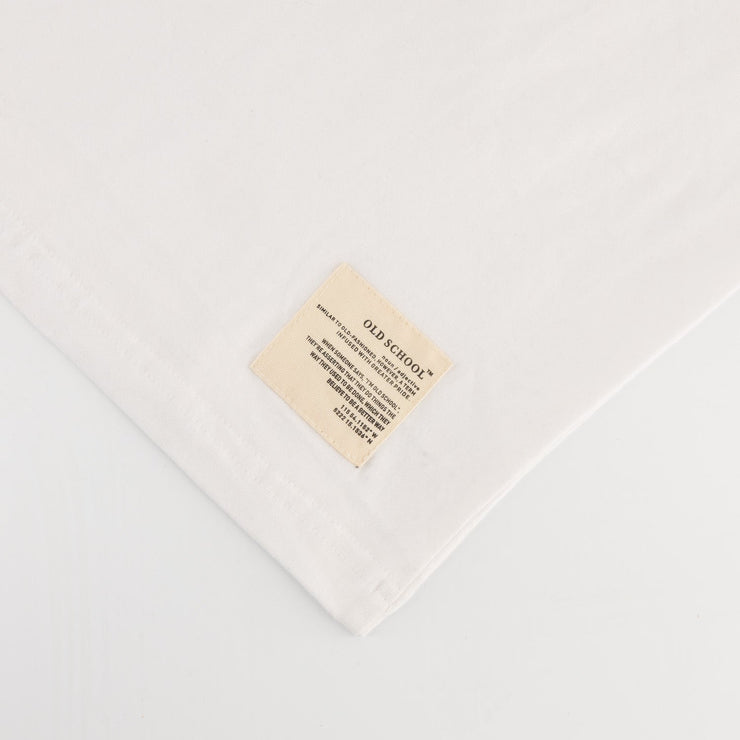 Old School HS Regular Crew Tee-White