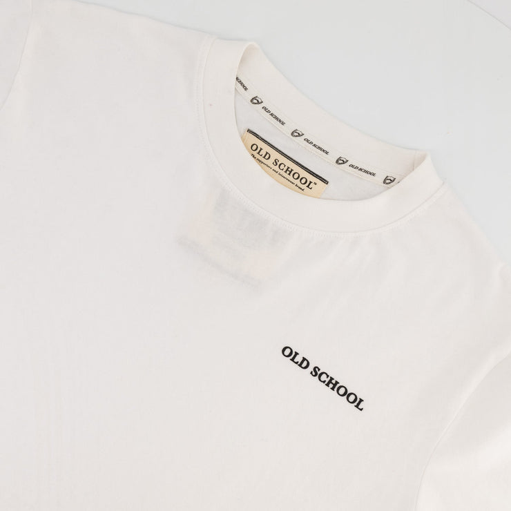 Old School HS Regular Crew Tee-White