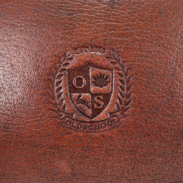 Old School Red Brown Rugby Ball