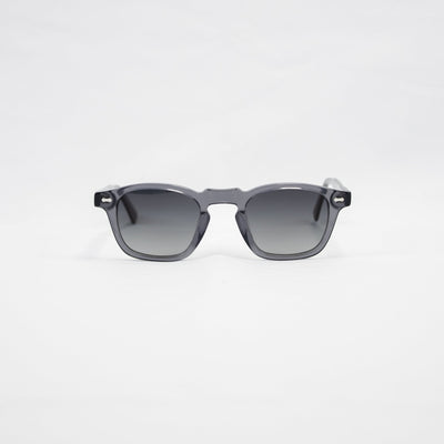 Old School Square Sunglasses-Charcoal