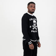Orlando Pirates Tipped Crew Knit LS Jersey- Black