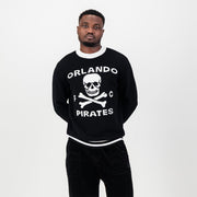 Orlando Pirates Tipped Crew Knit LS Jersey- Black