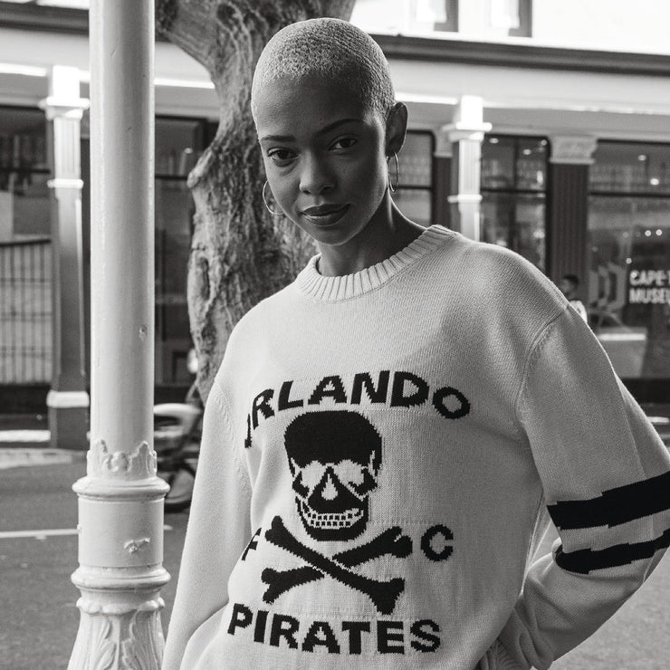 Orlando Pirates Xbone Crew Knit LS Jersey-Ivory