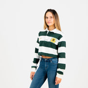 SA Supporters 8X8 Stripe Crop Rugby Jersey-Cloud Dancer