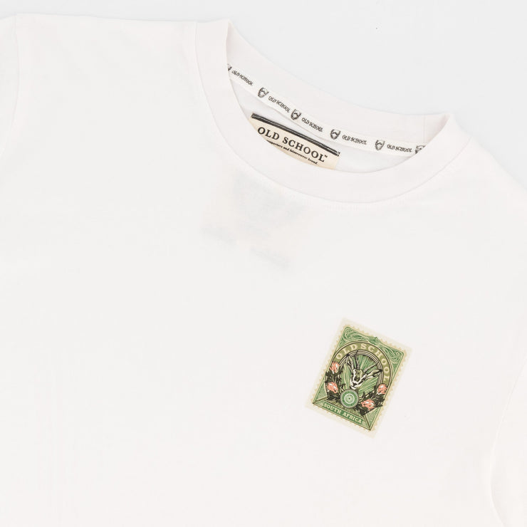 SA Supporters Stamp Reg Crew Tee-White