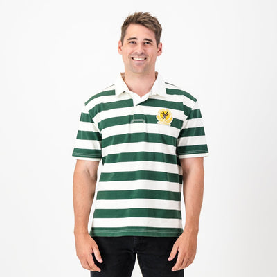 SA Supporters 4X4 Stripe SS Rugby Jersey-Cloud Dancer