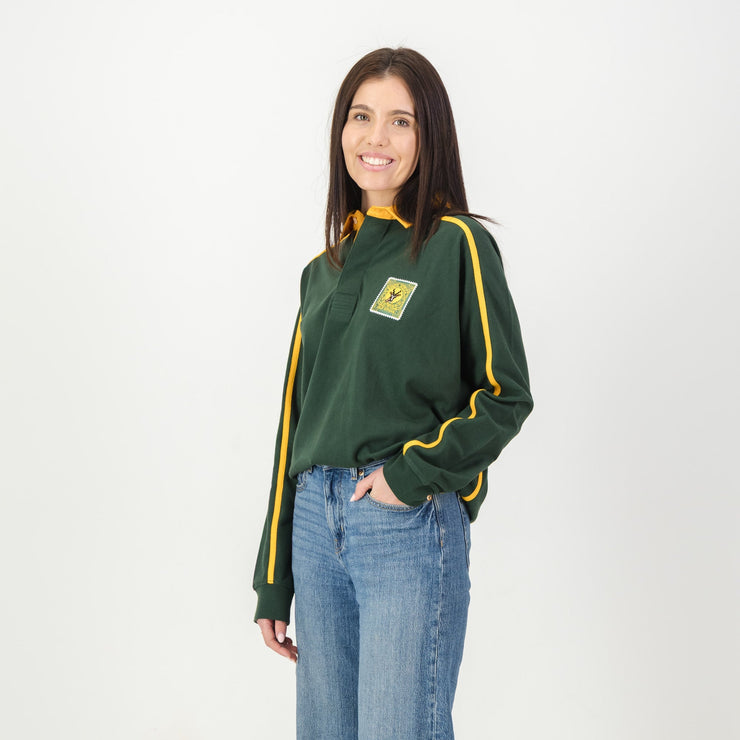 SA Supporters Twill Raglan LS Rugby Jersey-OS Green