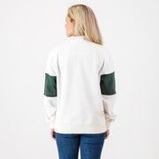 Springboks Classic Hoop Quarter Zip-Cloud Dancer