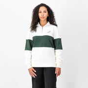 Springboks Classic Hoop Quarter Zip-Cloud Dancer