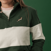Springboks Classic Hoop Quarter Zip-OS Green