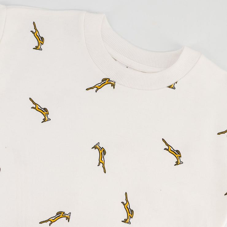 Springboks Kids Bokkies Fleece Sweat-White