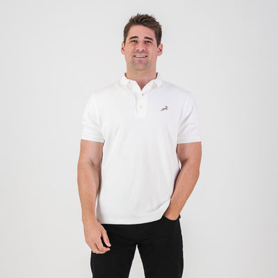 Springboks LC SML Badge SS Polo- White