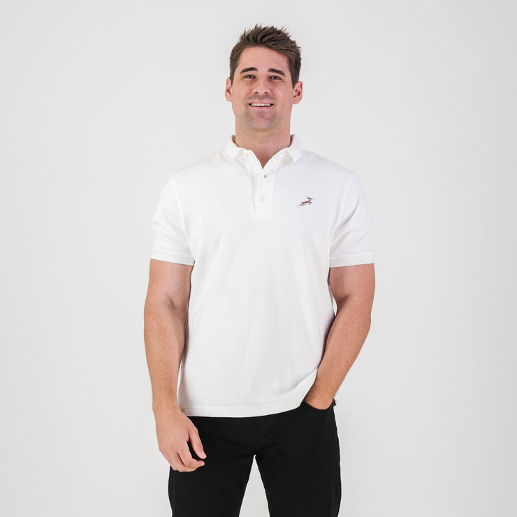 Springboks LC SML Badge SS Polo- White