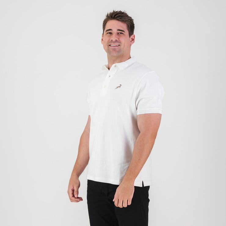 Springboks LC SML Badge SS Polo- White