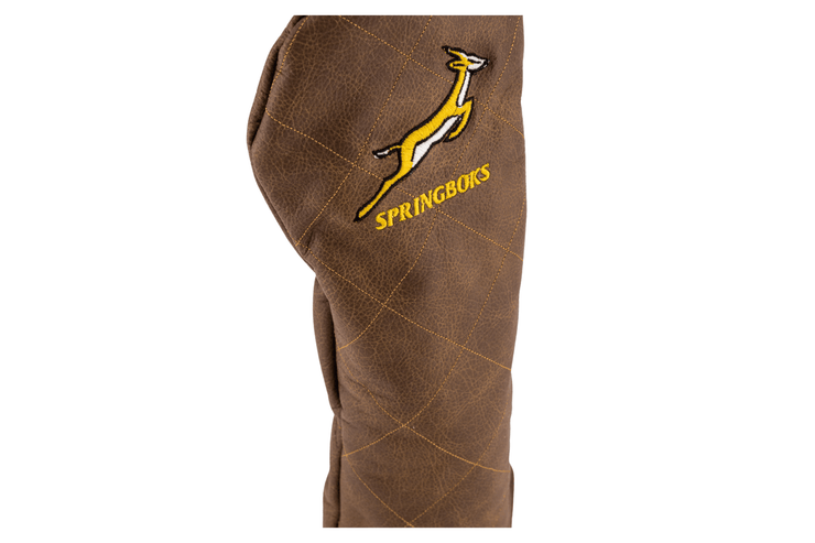 Springboks Leather Golf Cover-Dark Brown