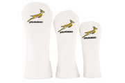 Springboks Leather Golf Cover-White