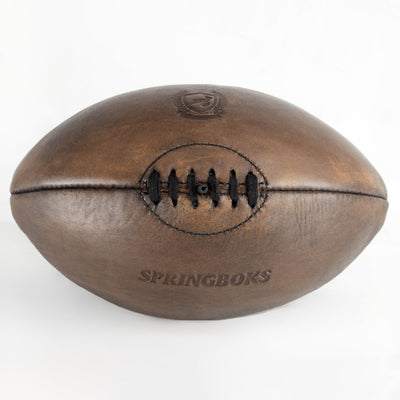Springboks Leather Rugby Ball-Dark Brown