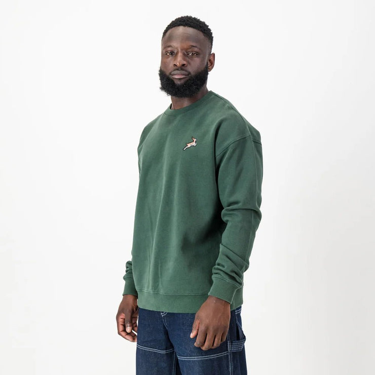 Springboks Nat Badge Crew Neck Sweat-OS Green
