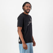 Springboks Outline EMB Regular Crew Tee-Black