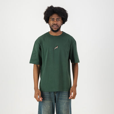 Springboks Pop Badge Boxy Crew Tee - OS Green