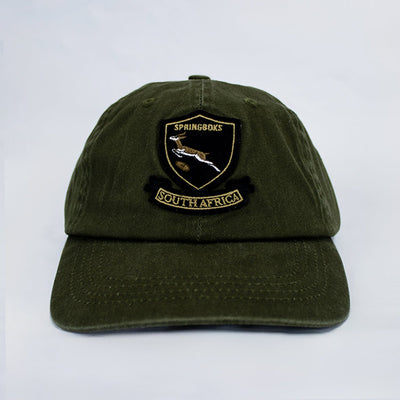 Springboks Shield Dad Cap-Military Olive