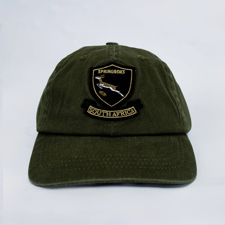 Springboks Shield Dad Cap-Military Olive
