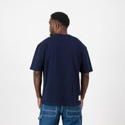 Springboks Small Logo Boxy Tee V2-Navy