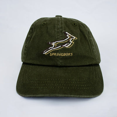 Springboks Triple Bok Dad Cap-Military Olive