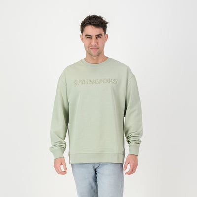 Springboks Word FGFG Crew Sweat-Desert Sage