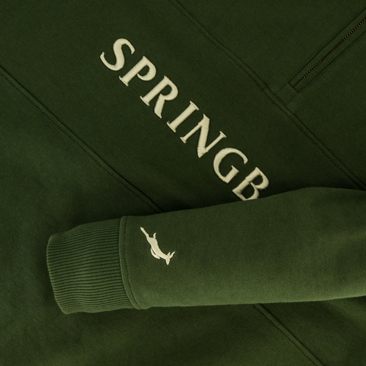 Springboks Word Quarter Zip Sweat-Military Olive