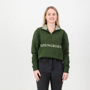 Springboks Word Quarter Zip Sweat-Military Olive