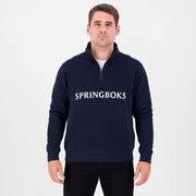 Springboks Word Quarter Zip Sweat-Navy