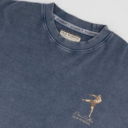 Stillknocks Acid Wash Boxy Crew Tee- Faded Denim