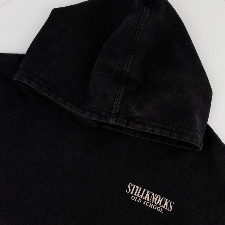 Stillknocks Acid Wash Hoodie Sweat- Black