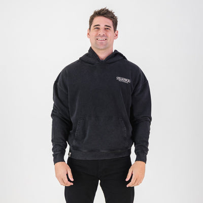 Stillknocks Acid Wash Hoodie Sweat- Black