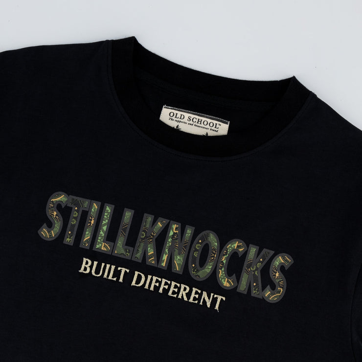 Stillknocks Built Diff Regular Crew Tee-Black