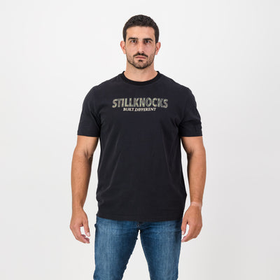 Stillknocks Built Diff Regular Crew Tee-Black