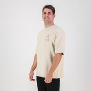 Stillknocks Small Logo Boxy Crew Tee- Ivory