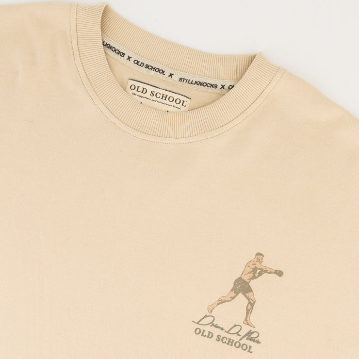Stillknocks Small Logo Boxy Crew Tee- Ivory