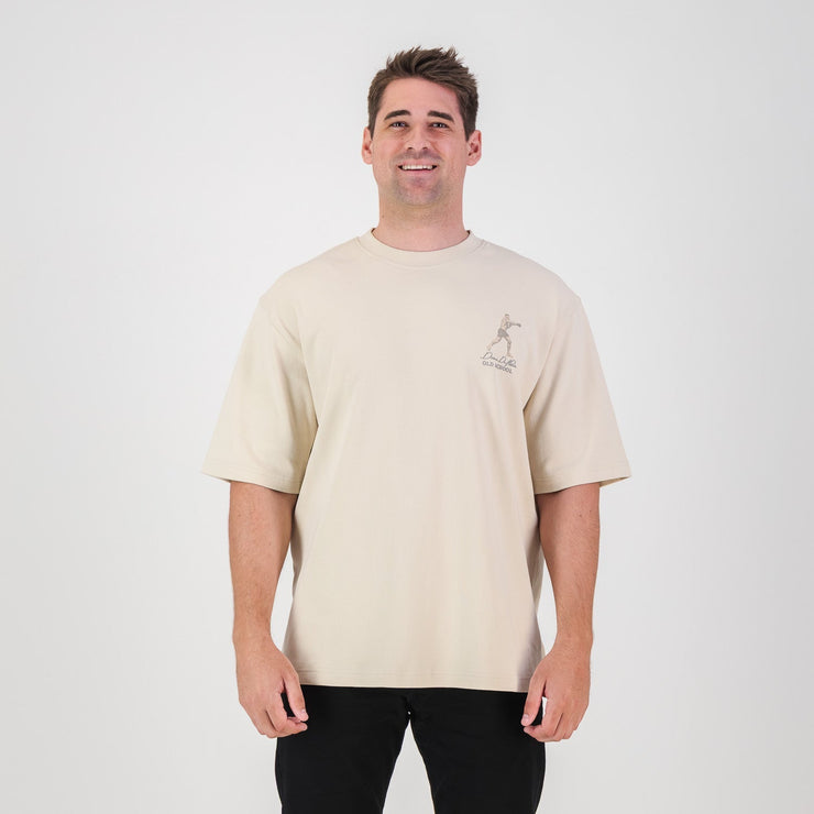 Stillknocks Small Logo Boxy Crew Tee- Ivory