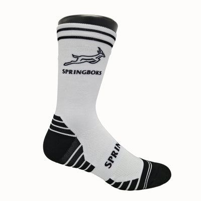 Springboks SML Outline Bok Versus Sock-White